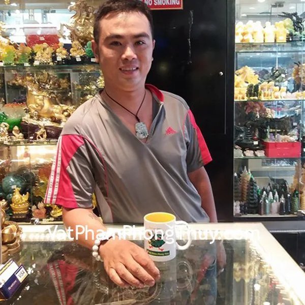 Anh Hoàng - Khách hàng mua Mặt Rồng ngọc Phỉ Thúy A+++ S6503 và Chuỗi tỳ hưu phỉ thúy 14 li S6405