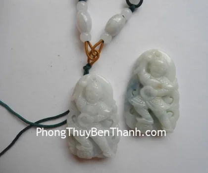 Mặt đeo cổ Phật Di Lặc vân xanh (51.2g) S6627-S5-5018