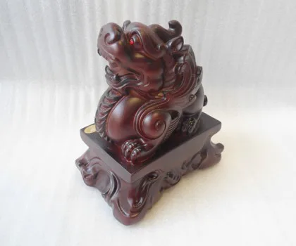 Tỳ hưu gỗ, đế vuông- Bách tà tỳ hưu E030