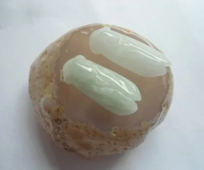 Ngọc bội may mắn Phỉ Thúy xanh đậm A+++ (8g) S6505-S2-3360