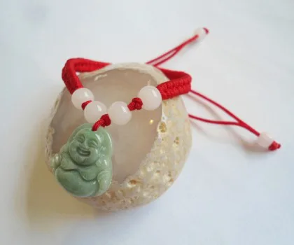 Dây rút Phật Di Lặc 4 hạt Phỉ Thúy FS6052