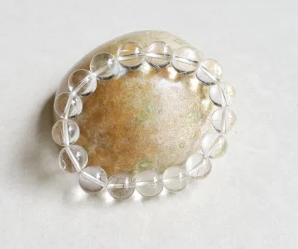 Chuỗi thạch anh tóc trắng Uruguay 17 hạt  (43.9g) S6220-S3-2239