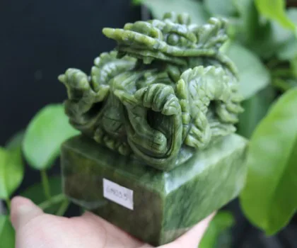 Rồng gỗ, đế gỗ- Tường long tặng phước E147