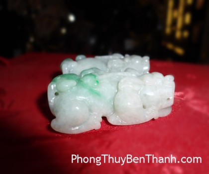 Tỳ hưu phỉ thúy ngậm gậy như ý ( Giấy chứng nhận) S2003-S1-8514