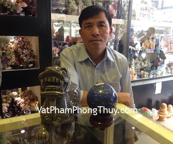 Anh Chính - khách hàng mua tỳ hưu  Bắc Kinh đen khủng BKD-L và quả cầu đá thanh kim GM149-S6-18180