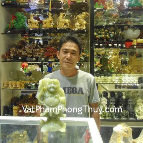 Anh Cường - khách hàng mua tượng Phật Di Lạc đá cẩm thạch đứng PDL-CTD