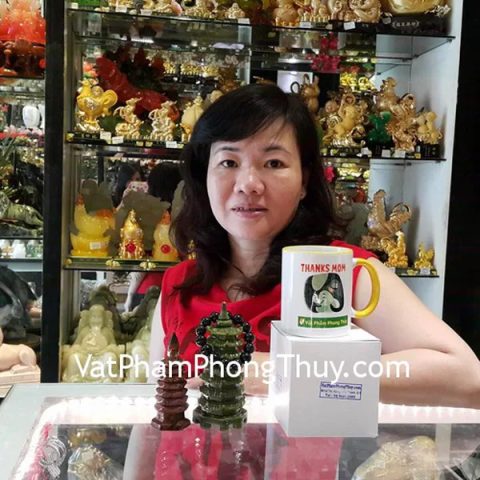 Chị Tỵ - khách hàng mua chuỗi thạch anh tím S6214-3012, tháp văn xương lam ngọc GM059 và tháp văn xương nham thạch M094