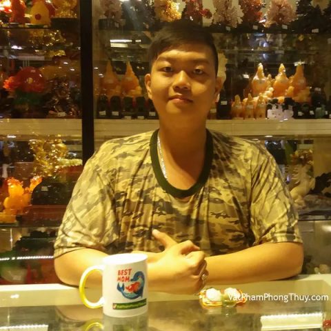Anh Phong - khách hàng mua Phật Hư Không Tạng Bồ Tát ngọc Phỉ thúy S6508-2