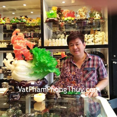 Anh Tuấn - khách hàng mua tương phật di lặc nghinh phước H193G, cây tài lộc thạch anh tím KC039, thiềm thừ ngọc tủy TT-NT-2406, bồn tụ bảo hoàng long GM073, xu hoa mai 5 cánh CC1139 và xâu 12 con giáp bát quái CC2001