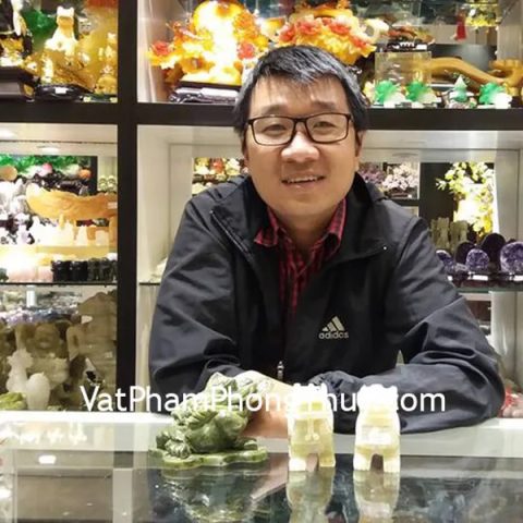 Anh Đạt - khách hàng mua cặp tỳ hưu bắc kinh xanh chuẩn BKX-S và thiềm thừ lam ngọc GM026
